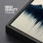 «Dark Blue Dripping Mountain Landscape Art Extra Large», reproduction d'art sur toile encadrée-120238076-120238077