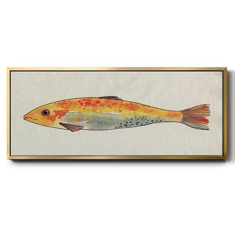 Fanciful Fish II- Framed Canvas, 20" H x 50" W