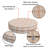 Decorative Indoor Outdoor Waterproof Round Cushion Cover, Patio Bar Stool UV Resistant Seat Cover-148599848