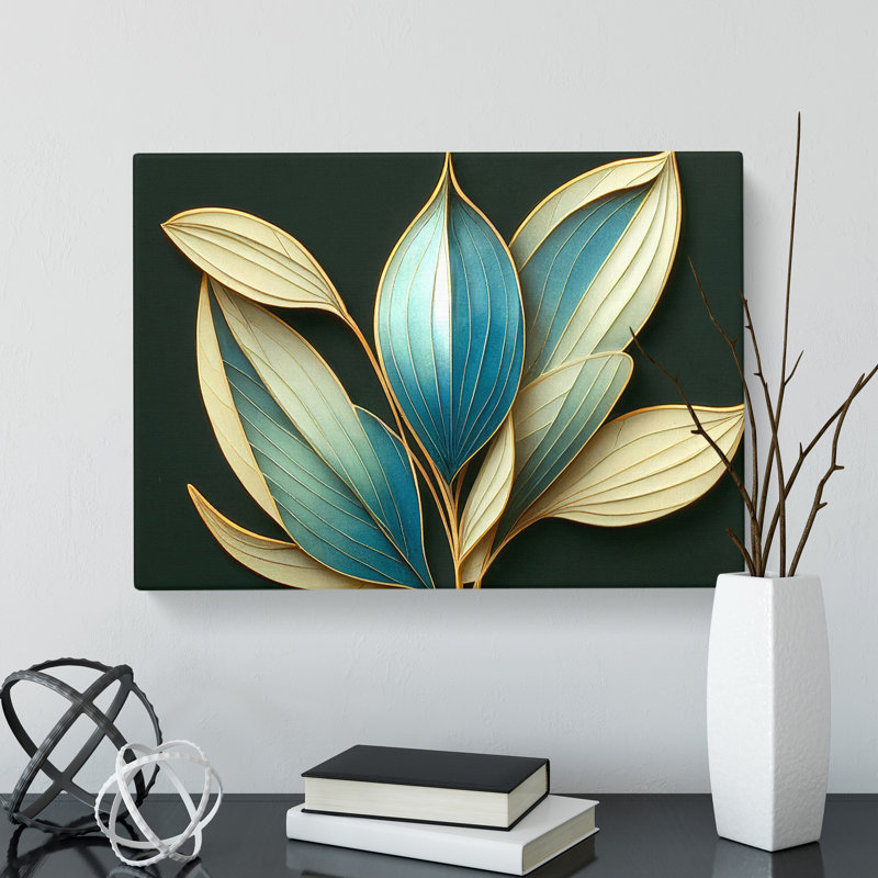 Deco Plant Leaf Vol.4 - Wrapped Canvas, 50cm H x 76cm W x 3cm D