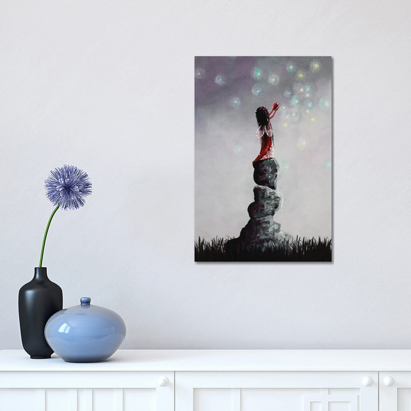 Little Garnet Fairy - Print on Canvas, Wrapped Canvas, 30.48 cm H x 45.72 cm W