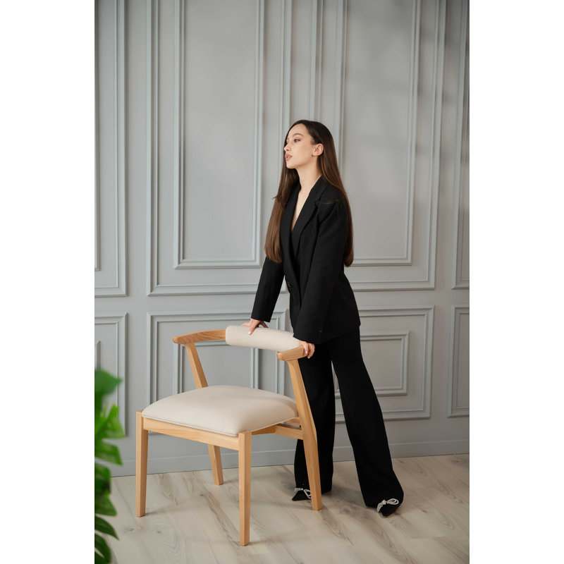 Ellis Dining Chair, Matte Ash, Beige