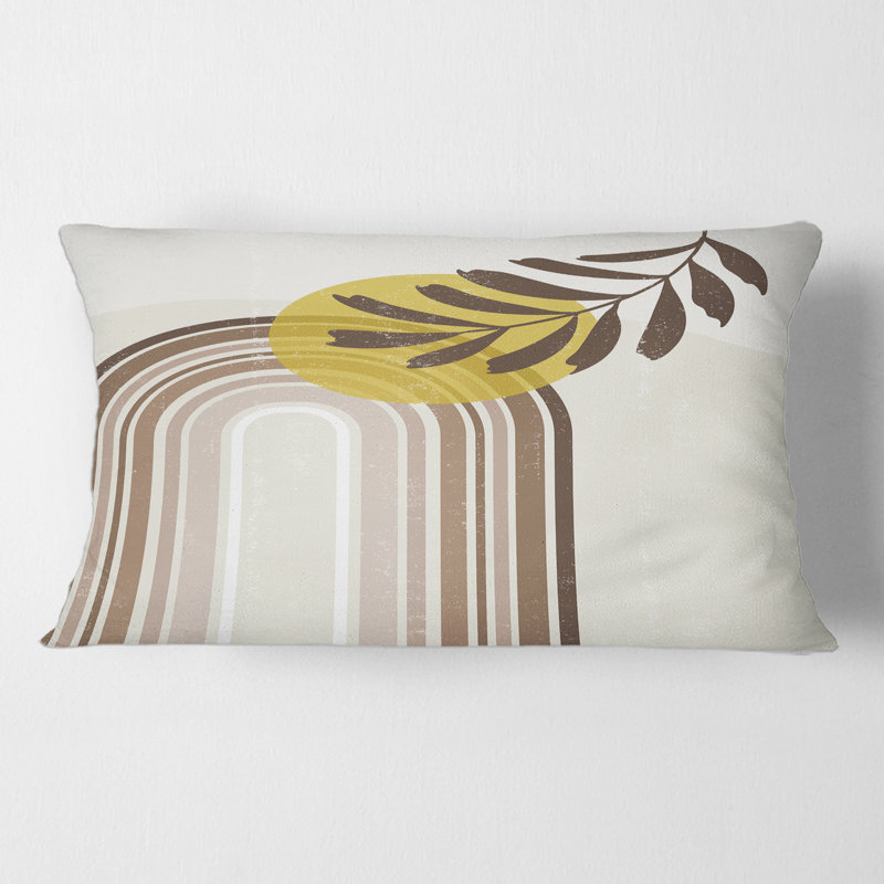 Sun and Moon with Leaf Rectangular Pillow Cover & Insert