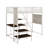 Loft Metal Bed With Built-In Charging Station And LED Light-2135263808-2135263811