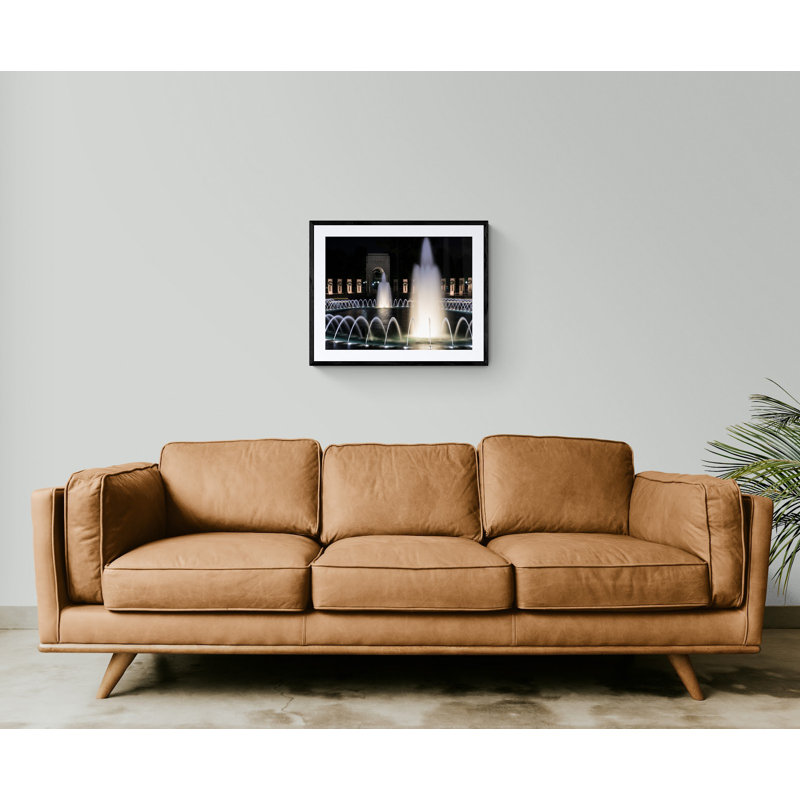 World War Two Memorial In DC Print by Steven Heap, Black Framed Paper, 25.2" H x 31.2" W