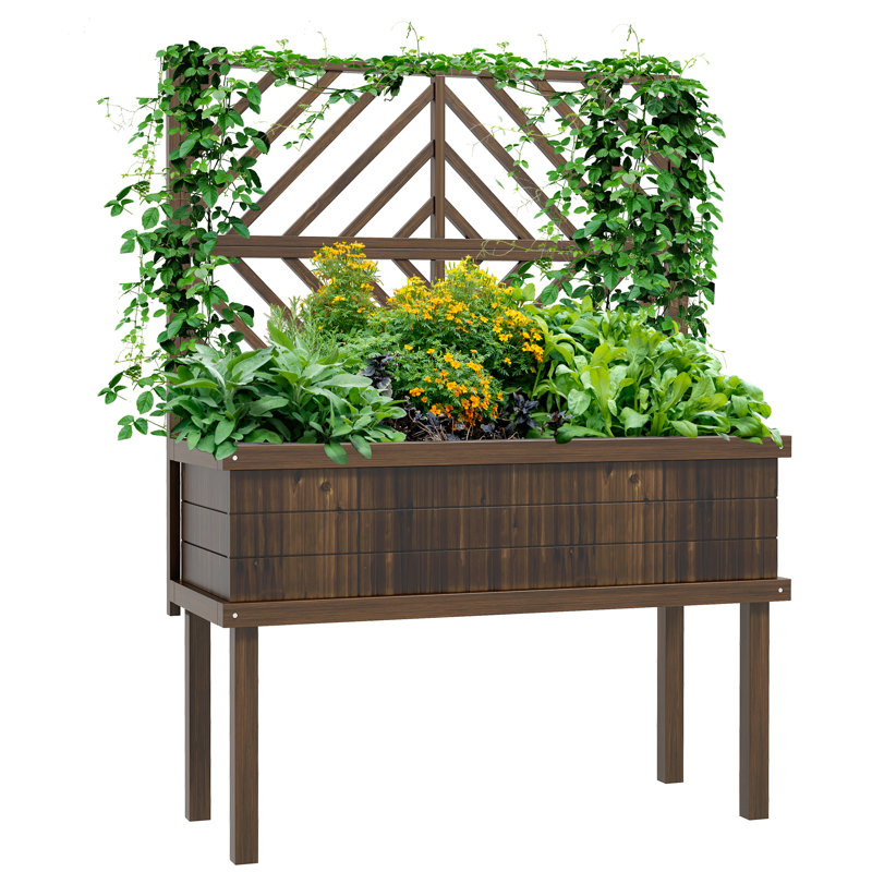 Asie Wood Elevated Planter