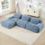 Canapé modulaire en forme de L Boneless en velours côtelé avec repose-pieds-1941804813