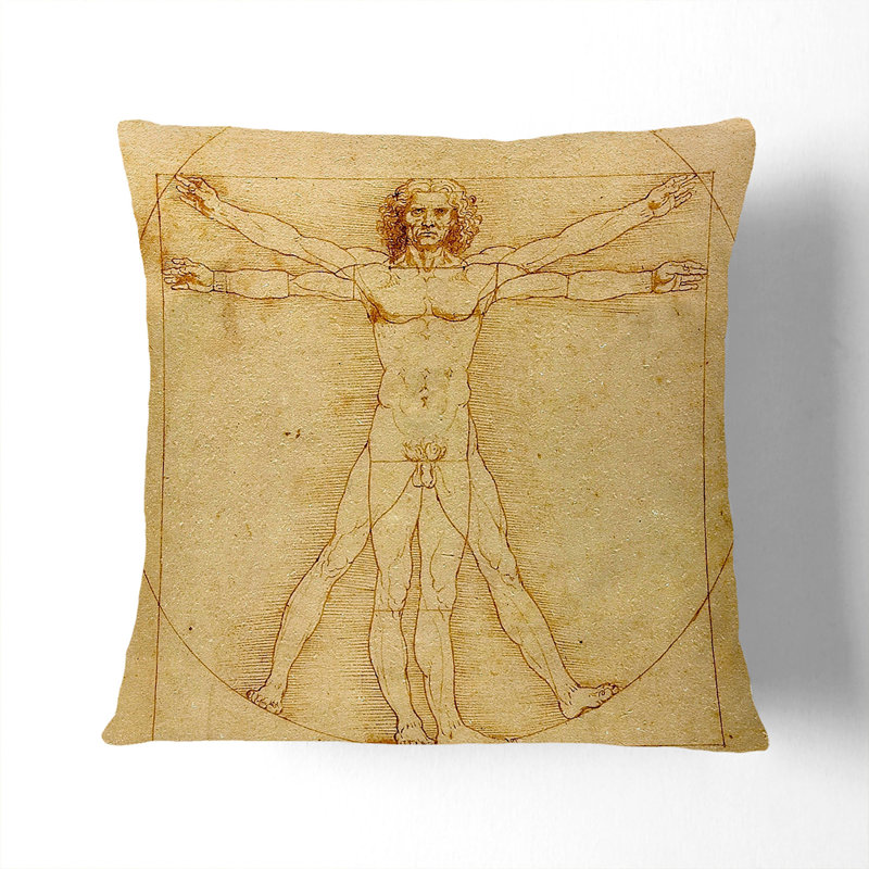 Vitruvian Man Vol.1 Scatter Cushion, 40cm H x 40cm W x 15cm D