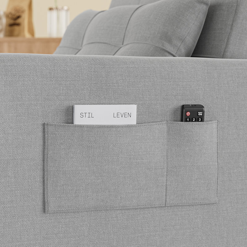 3-in-1 Adjustable Upholstered Sleeper Sofa Bed, Modern Convertible Foldable Lounge Single Sofa Chair, Multifunctional Sofa for Small Space Apartment Living Room Office, Holiday Gift Sofa Bed