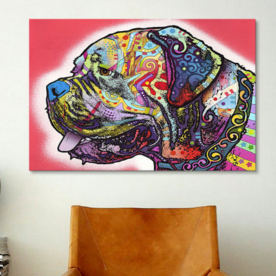 «Profile Mastiff» par Dean Russo - impression sur toile tendue