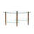 Transparent Oval Glass Coffee Table, Modern Table In Living Room Oak Wood Leg Tea Table 3-Layer  Glass Table