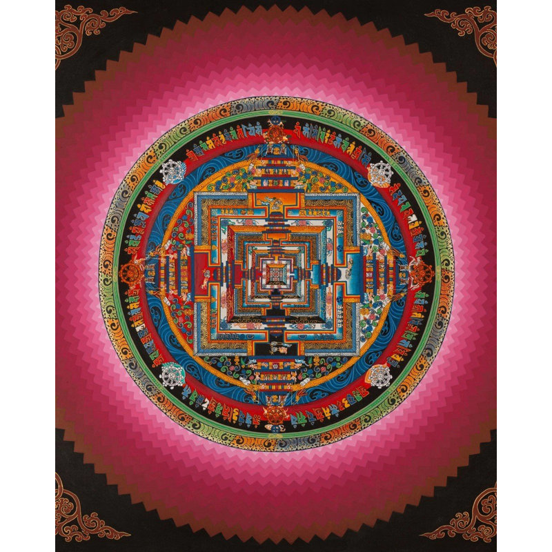 Kalachakra Mandala avec Aura (Thangka sans brocart)