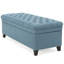 Tissu bleu avec rangement généreux et pieds en bouleau - compartiment utile 50,46 x P 20,64 x 18,30 h-1147570076