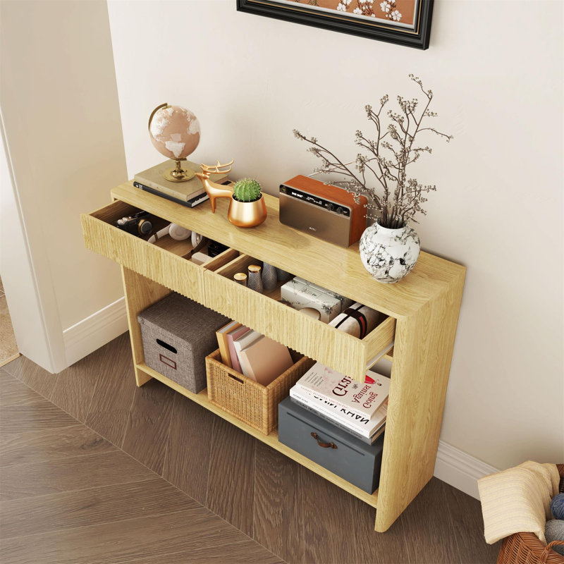 Mukades 43.3'' Console Table, Natural