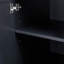 Armoire de rangement haute et large avec portes pour salle de bain / bureau, trois tiroirs, noir-1405884088