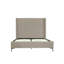 Grand lit en velours taupe rustique Promenade