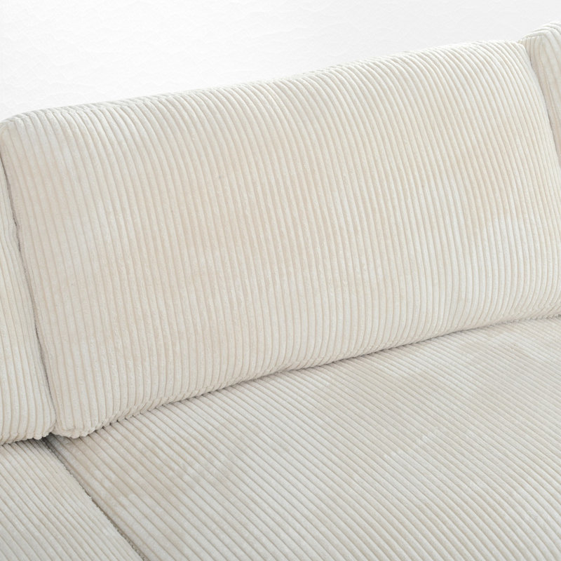 Canapé-lit modulaire rembourré 6 pièces 6 pièces, Polyester beige