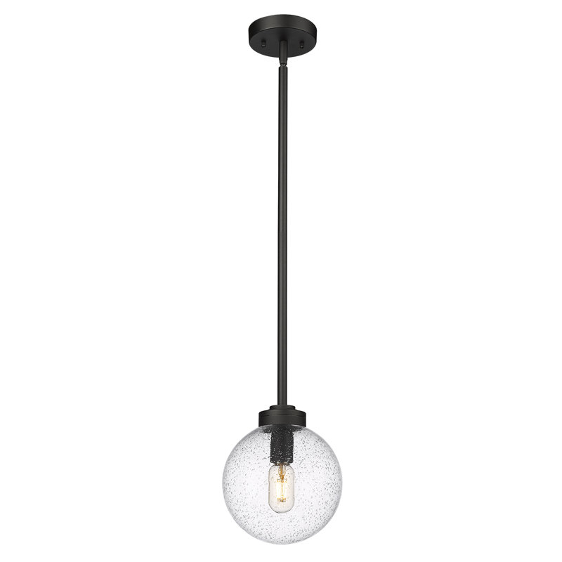 Ayres Outdoor Pendant, 9" H x 8" W x 8" D, Seeded