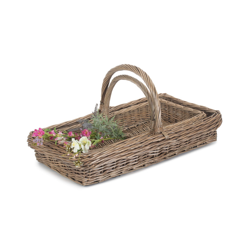 Brambly Cottage 2 Piece Wicker Garden Trug Basket set