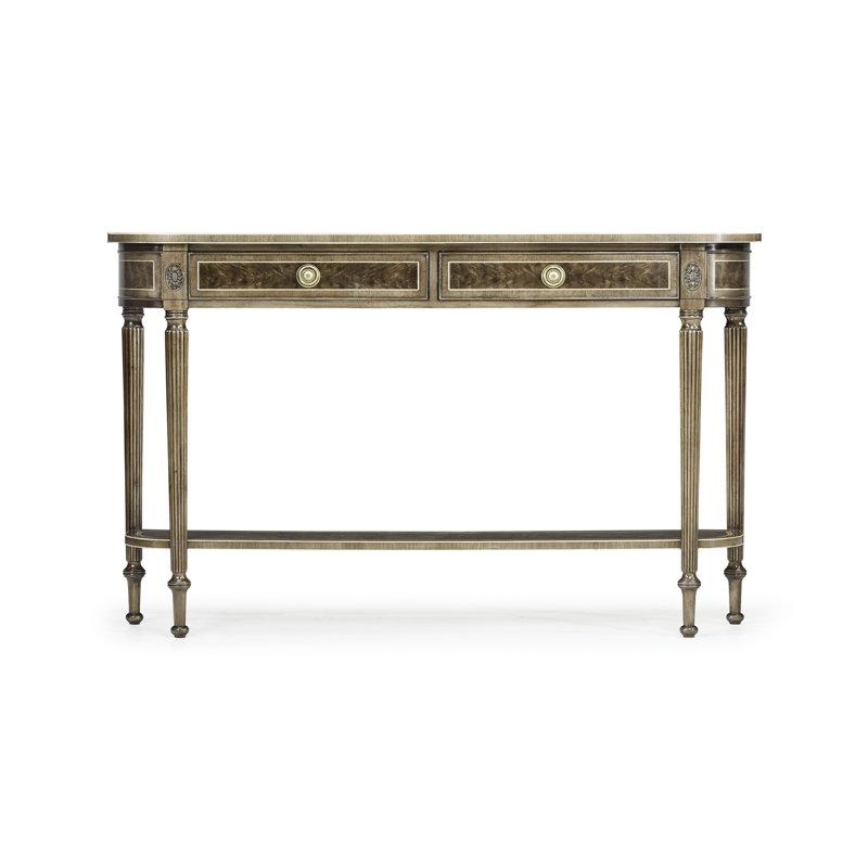 Buckingham 54'' W Solid Wood Console Table, Bleached Mahogany