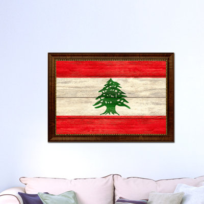 Drapeau libanais-impression d’art graphique sur toile encadrée