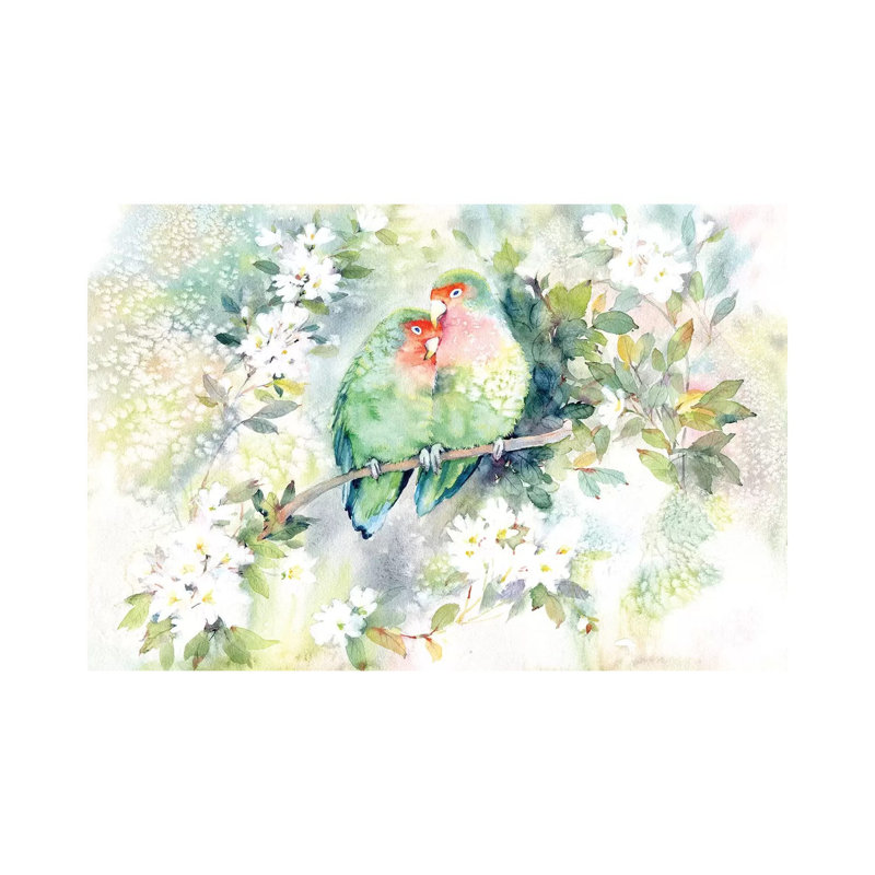 Parrots by Marina Ignatova - Wrapped Canvas Gallery-Wrapped Canvas Giclée, 152.5 cm H x 101.5 cm W