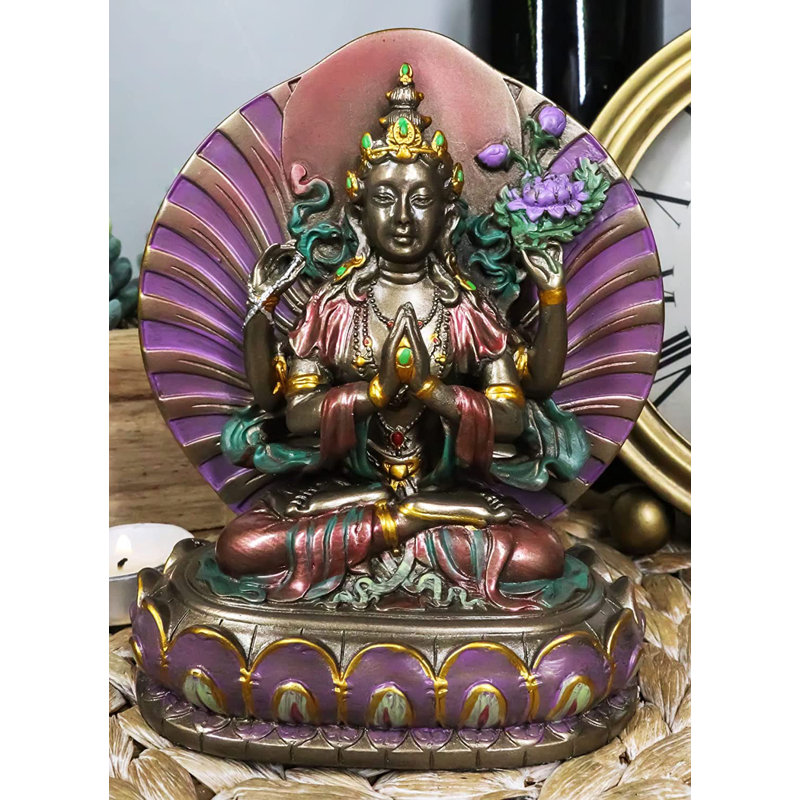 Figurine petit Bodhisattva Avalokiteshvara Guanyin en prière