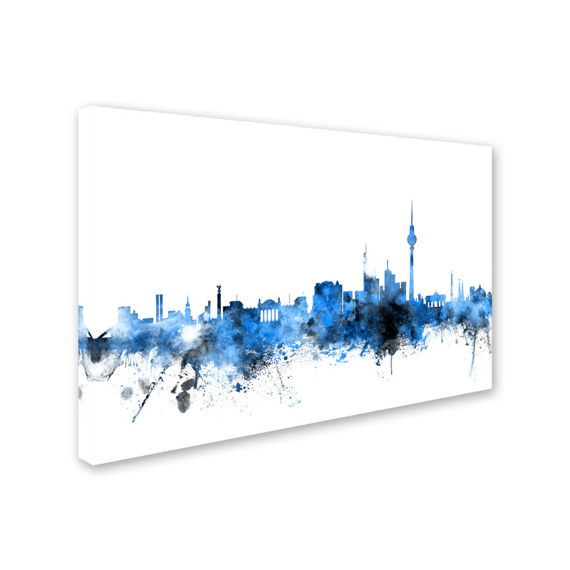 « berlin germany horizon », reproduction d’impression sur toile tendue, H 16 po x l 24 po x P 2 po