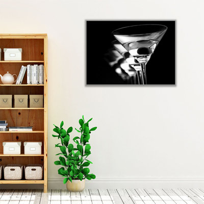 Line Em Up 1, noir et blanc, reproduction d'art sur toile