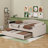 Full Upholstered Daybed With Trundle, Storage Armrests And Latest Integrated Bluetooth Audio System-938254960