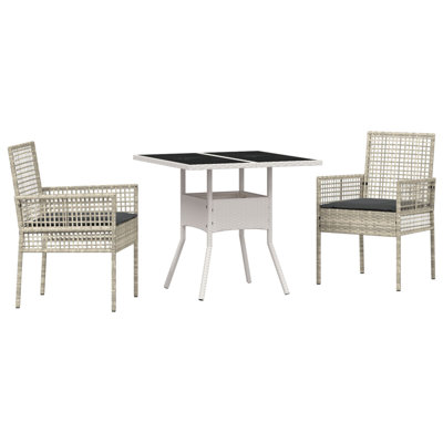 Square 3 - Piece 2 - Person 80Cm L Outdoor Table Set