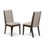 L'ensemble de salle à manger 5 pièces comprend une table de salle à manger rectangulaire et 4 chaises de cuisine en tissu de lin gris, finition noyer antique-617830661-622454887-622454883