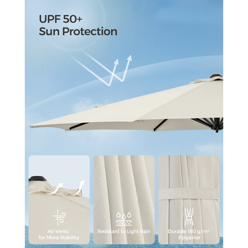 Chanton 300cm Balcony Parasol, Beige