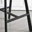 Tabouret de bar en similicuir avec dossier ergonomique incurvé - Structure robuste en métal noir, comptoir avec repose-pieds pour îlot de cuisine, bar et restaurant, 2 ensembles-1213749287