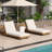 Lounge Chaise Set, Acacia Solid Wood With  LOUNGE CUSHION (Cream+TRIPLE FOLDS) - Matching Dark Grey Version Available-987895412