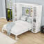 Grand lit escamotable avec armoires de rangement-1314557566