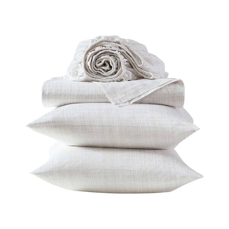 Ensemble de draps en coton beige Vera Vera, Très grand