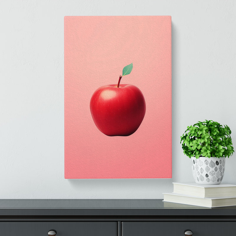 Apple Minimalism - Wrapped Canvas, 76cm H x 50cm W x 3cm D