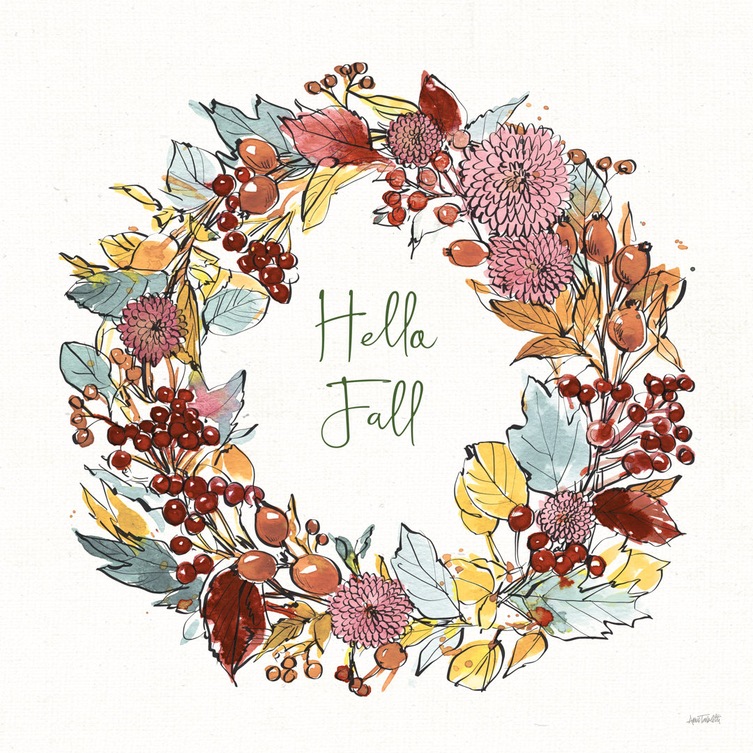 Country Harvest VII Hello by Anne Tavoletti - Wrapped Canvas Print