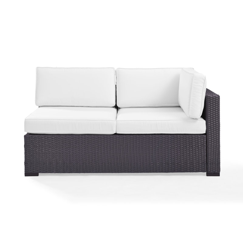 Causeuse avec coussins Arbedella, Blanc