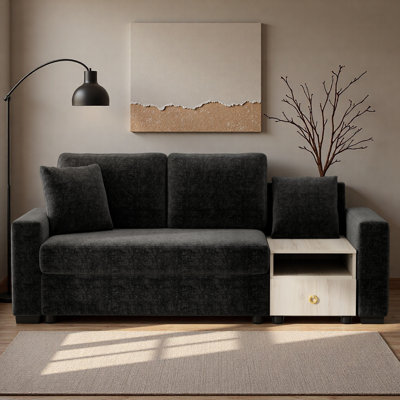 Canapé modulaire rembourré avec accoudoirs de rangement et console centrale pour salon Modern