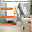 Chaise de bureau en filet à dossier moyen avec accoudoirs rabattables, chaise de travail ergonomique pour le bureau personnel-116463723