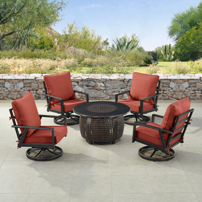 Orthman 4 - Person Patio Conversation Set with Cushions