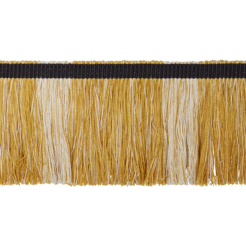 Schumacher x Stephanie Seal Brown Calcada Fringe, Maize