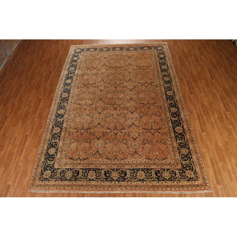 Tapis à motif floral Oushak fait à la main 10 x 14