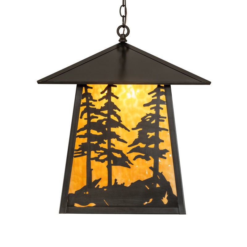20" Square Stillwater Tall Pines Pendant