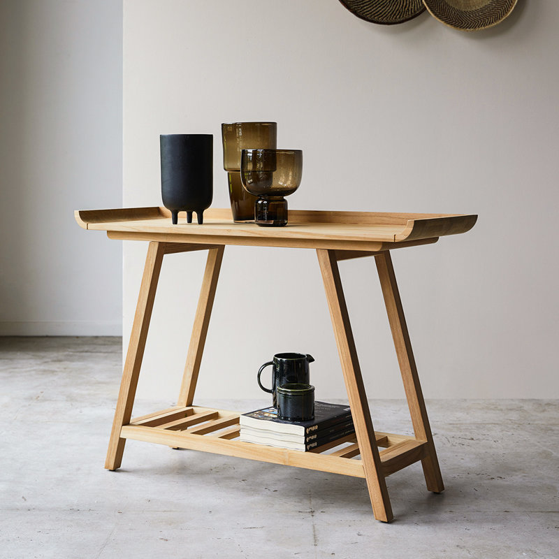 Florizel 110cm Solid Wood Console Table, Nature