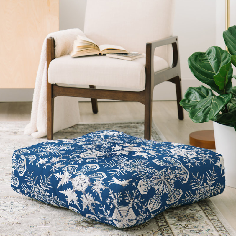 Belle13 Lots of Snowflakes Floor Pillow