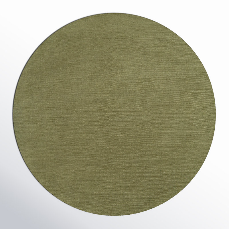 Tapis en laine tissé à la main Crowe, Rond 9 pi 9 po