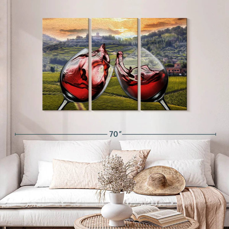 Yarlin Red Wine, 32" H x 50" W